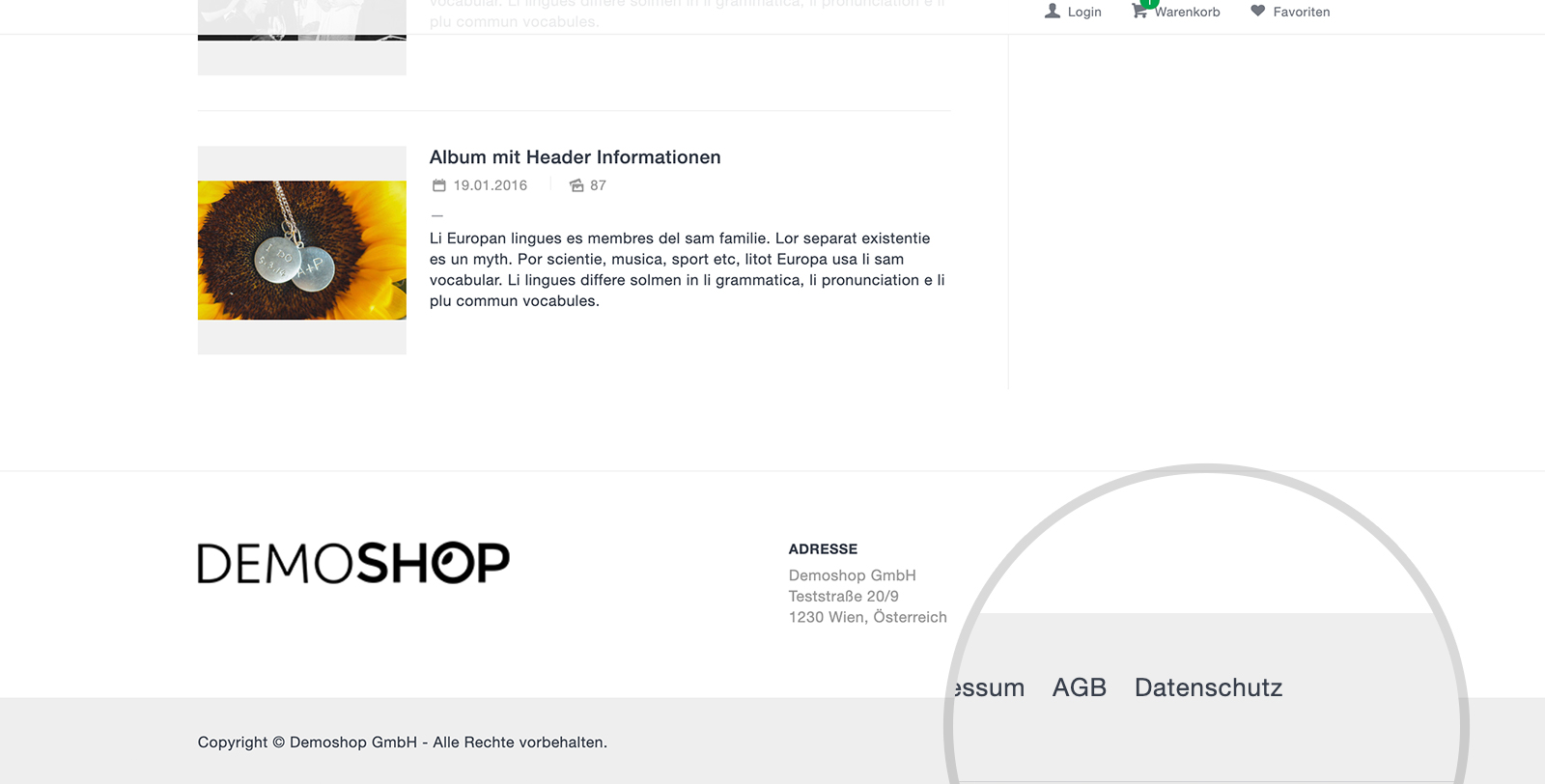 Eine Zentrale Anforderung Des Aktuellen Datenschutzes DSGVO Ist Es, Dass Endkunden Im Fotografen Webshop über Den Umgang Mit Persönlichen Daten Umfangreich Informiert Werden. Um Es Dem Fotografen Im Shopsystem Zu Ermöglichen, Einen Individuellen Text Zu Hinterlegen Haben Wurde Unter “Shop System > Shop Details > Tab: Datenschutz” Ein Textfeld, Also Ein Eingabeeditor, Geschaffen Um Diesen Text Zu Hinterlegen. Im Webshop Wurde In Der Fußzeile, Also Am Unteren Rand Des Shops, Ein Link Zu Der Datenschutz Seite Hinzugefügt, Um Den Text Entsprechend Darzustellen.